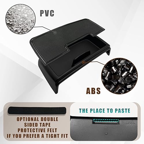 Miniatura 4 de Muslogy Caja de Almacenamiento para Tablero Compatible con GMC Yukon Chevy Tahoe Suburban 2021 2022 2023 2024 Accesorios Inserto Detrás de Pantalla