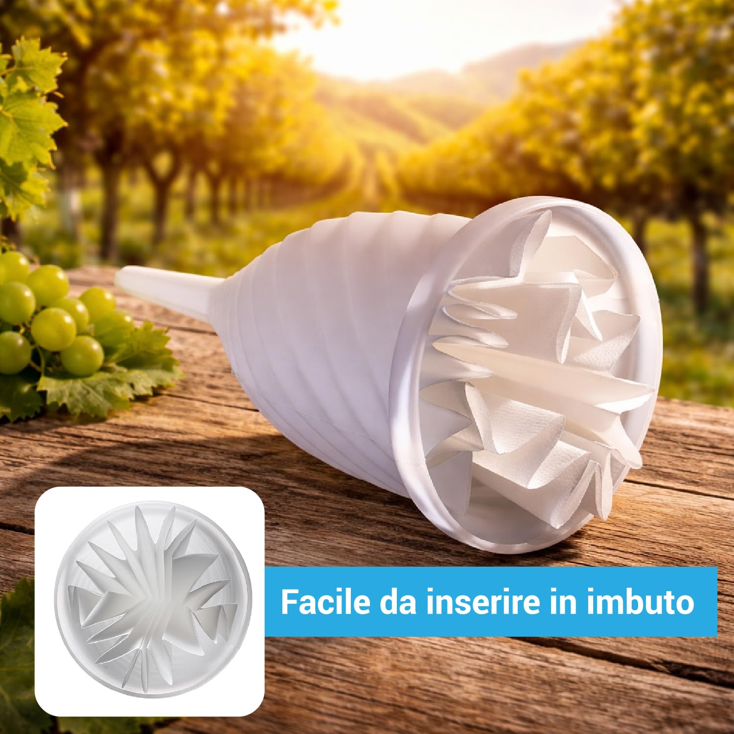 CRISALIDE Filtros de papel para destilados Ø 40 cm – Paquete 10 unidades – Filtros alimenticios para vino, licores, zumos