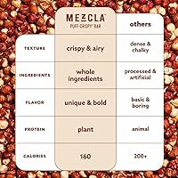 Vista 7 de Mezcla Puff-Crispy Plant Based Protein Bars - Hazelnut Chocolate - Healthy Snacks for Adults & Hazelnut Spread Fans - School & Office Snacks