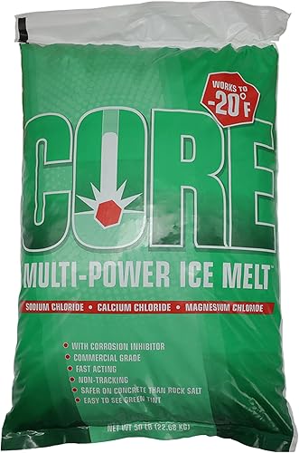 Derretimiento de hielo de alta calidad, azul (bolsa de 50 libras), derretidor de nieve de acción rápida de grado industrial para aceras, entradas de