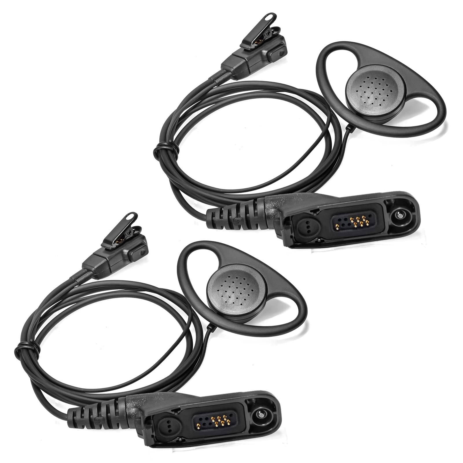HYSHIKRA Earpiece with Mic Multi Pin Headset Compatible with Motorola DP3400 DP4400 DP4800 DGP4150 XiR-P8200 Xpr-6300 Two Way Radio (Transparent Tube, 1) — view 14