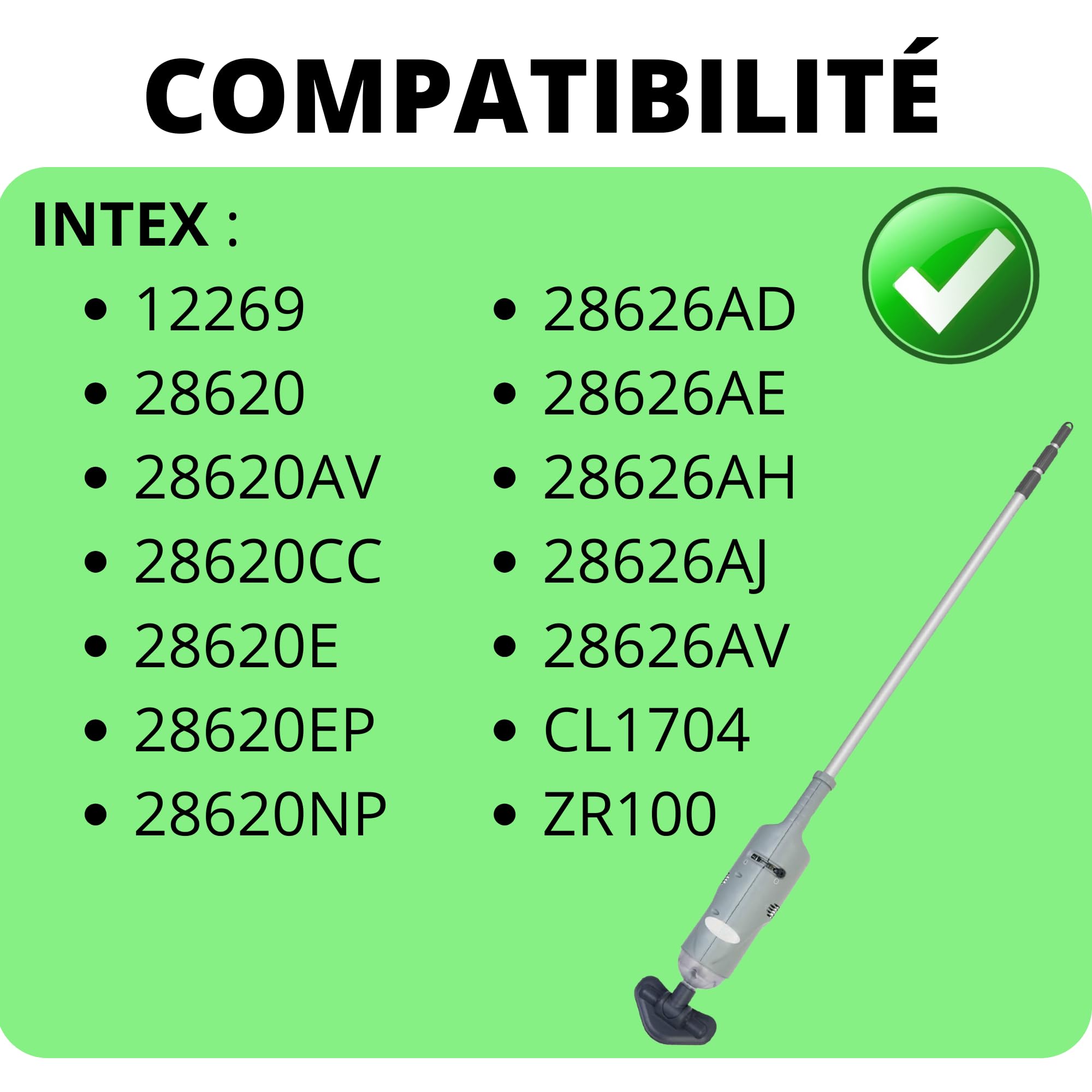 Câble 5V Compatible Intex 28620 Remplacement Aspirateur Piscine
