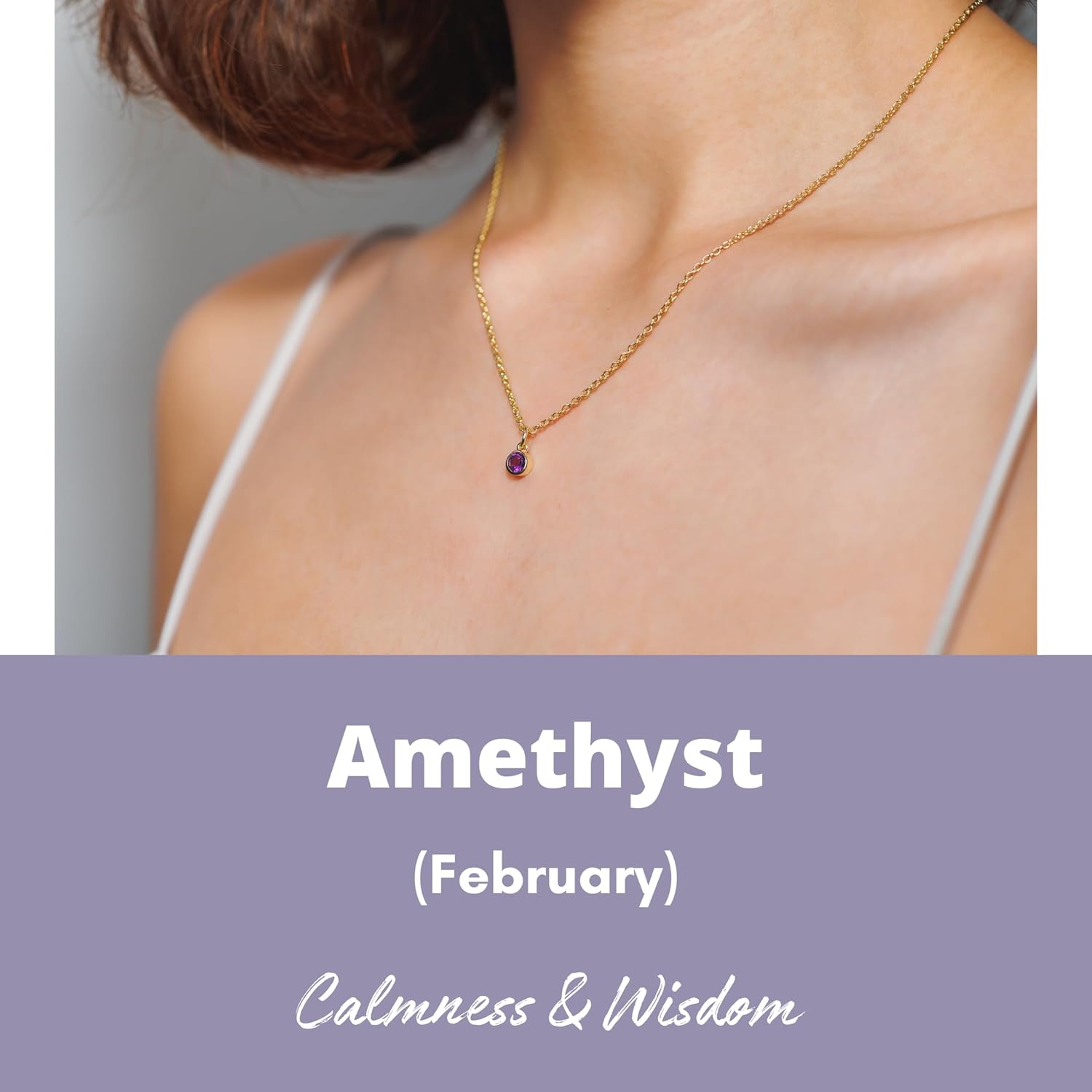18k Gold Minimalist Round Crystal Pendant Necklace - A Choice for Valentine's Day Gifts for Women, Birthday Gifts for Women - Stocking Stuffers for Girls Teen