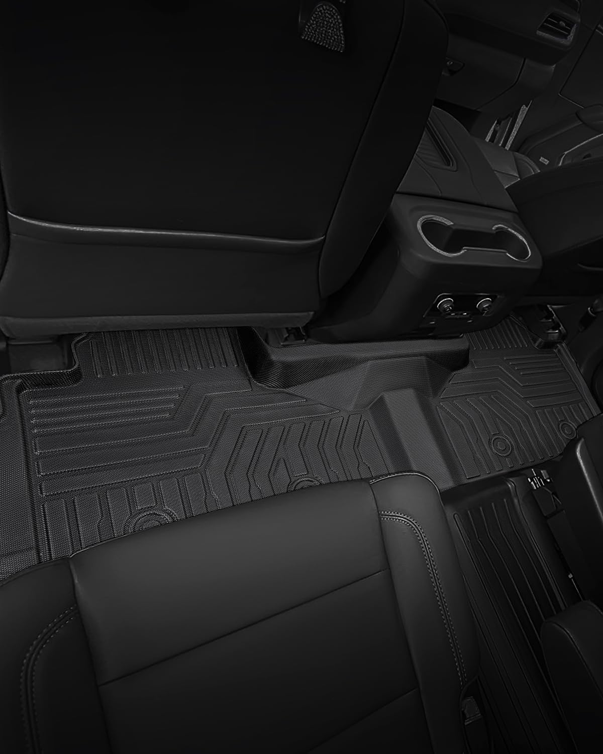 Liner Master® Floor Mats 3 Row Cargo & Liner Set for Chevrolet Tahoe for GMC Yukon 2024 2023 2022 2021 Only Custom Fit with 2nd Row Bucket Seats All Weather TPE Floor Liners Heavy Duty Accessories