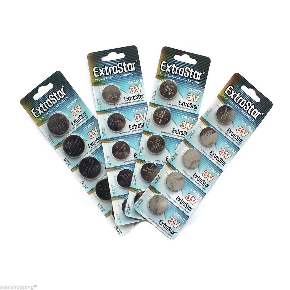 100 BATTERIE A BOTTONE CR2016 LITIO 3 V PILE CR 2016