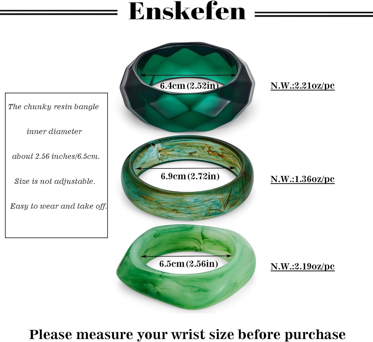 Acrylic Resin Bangles Bracelets for Women Wide Irregular Geometric Wristband Statement Bracelet Punk Chunky Acrylic Resin Bangle - Image 7