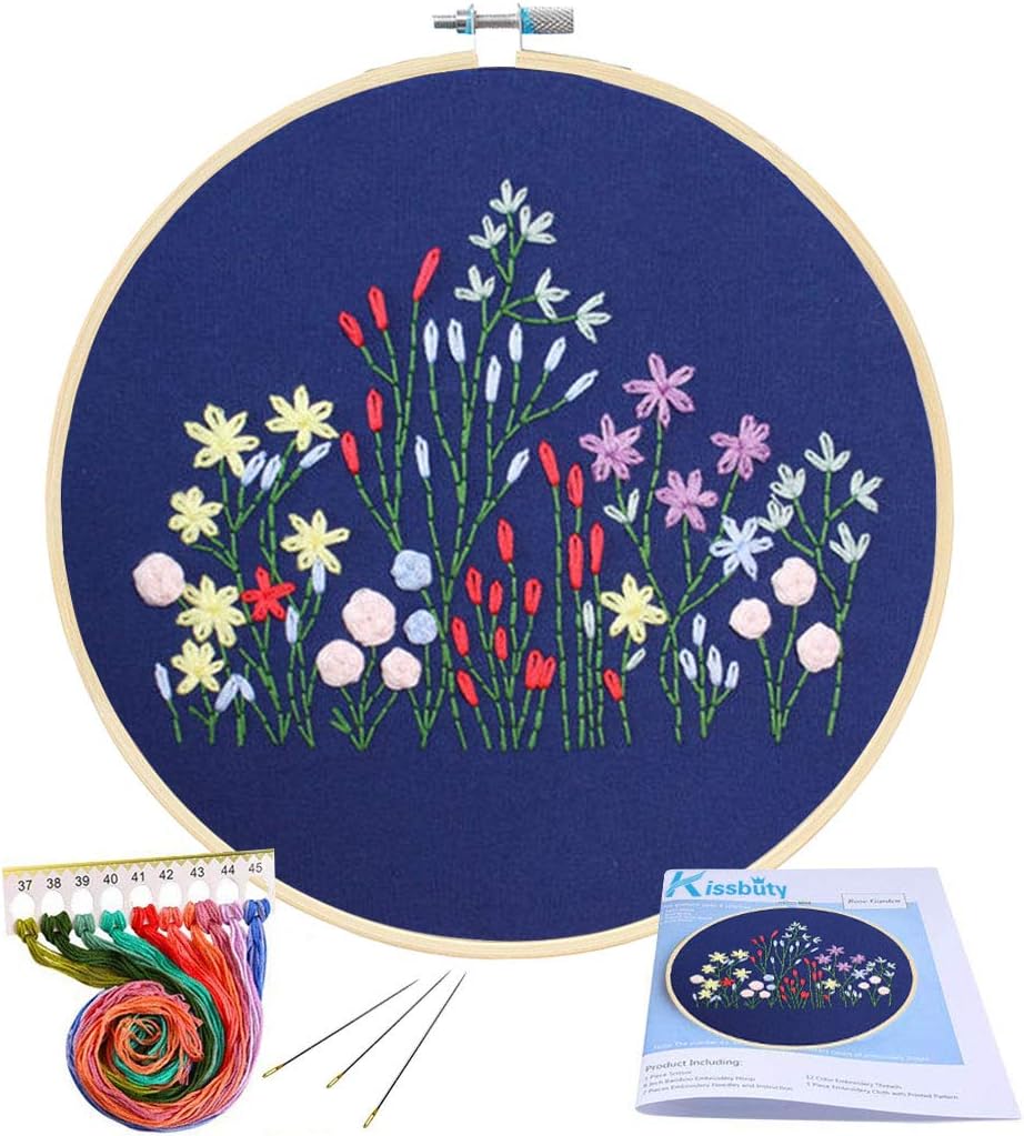 Full Range of Embroidery Starter Kit with Pattern, Kissbuty
