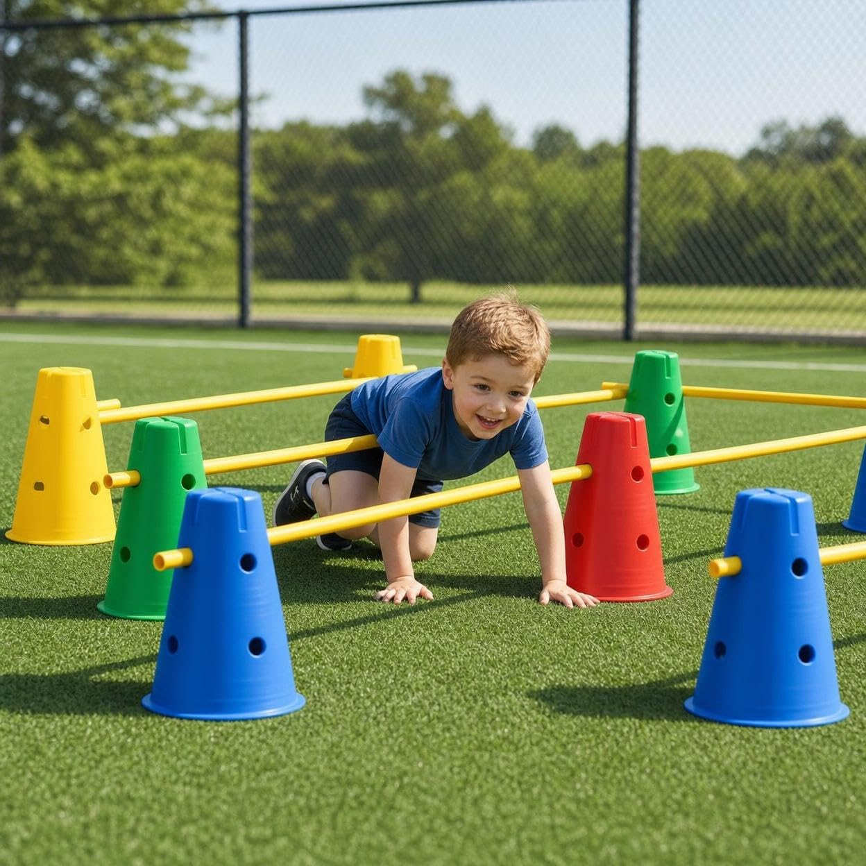 Entrenamiento Infantil Saltables con Paso Juego Interactivo para sarrollo Coordinación y Física Estructura Robusta, Style to 2