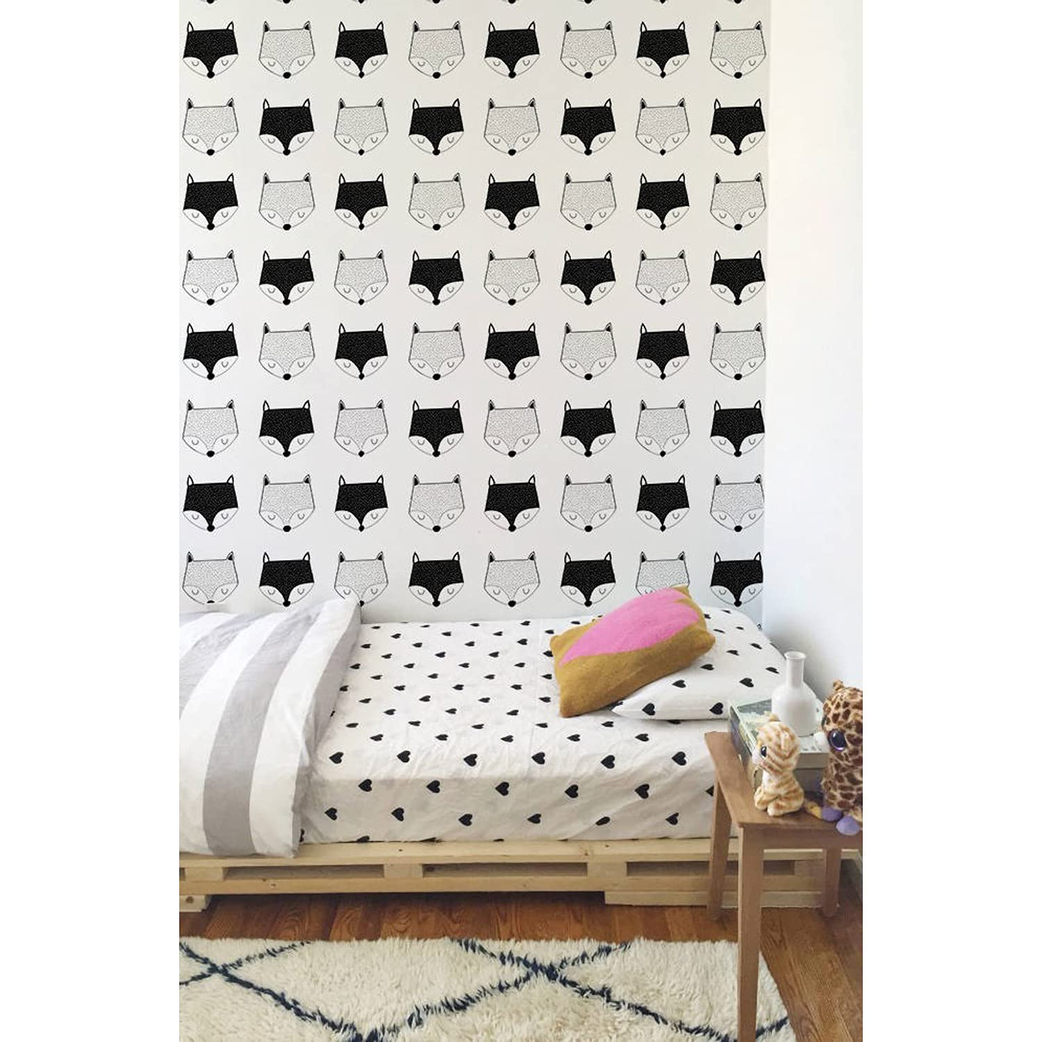 Papier Peint Auto-Adhésif Renards 250x250 cm Coloray pour Chambre et Salon