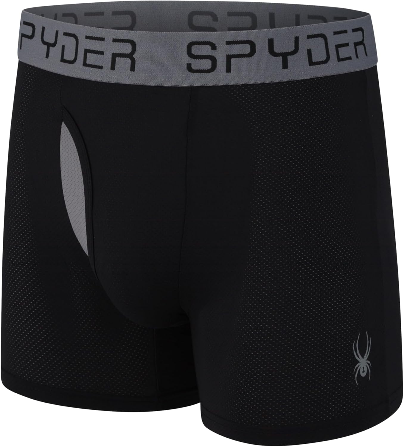 Spyder Mens Boxer Briefs Performance Nylon Mesh Sports Underwear With Fly Front - Image 3