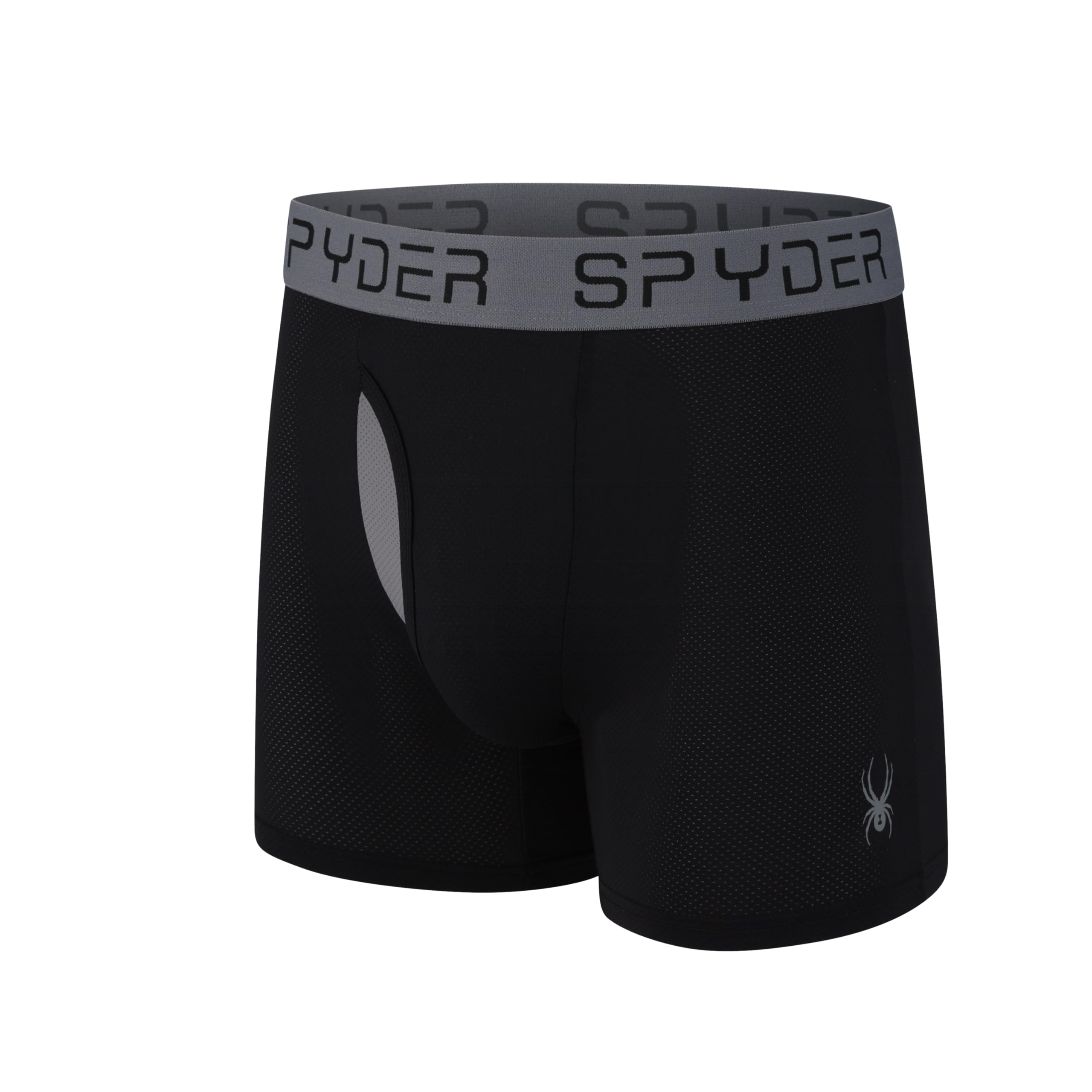 Spyder Herren-Boxershorts, Performance-Nylon-Netz, Sportunterwäsche mit Eingriff vorne