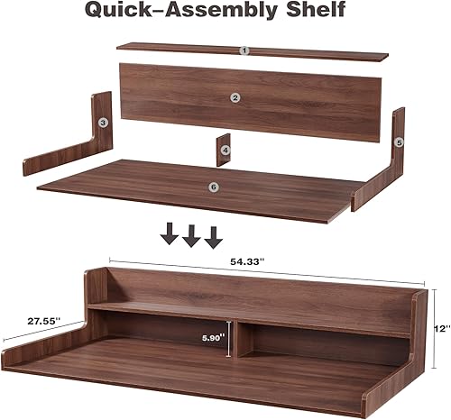 Miniatura 6 de Lavadora y secadora de 2 niveles, cubierta de encimera de lavandería de 54 pulgadas de ancho x 27.5 pulgadas de profundidad con almohadilla
