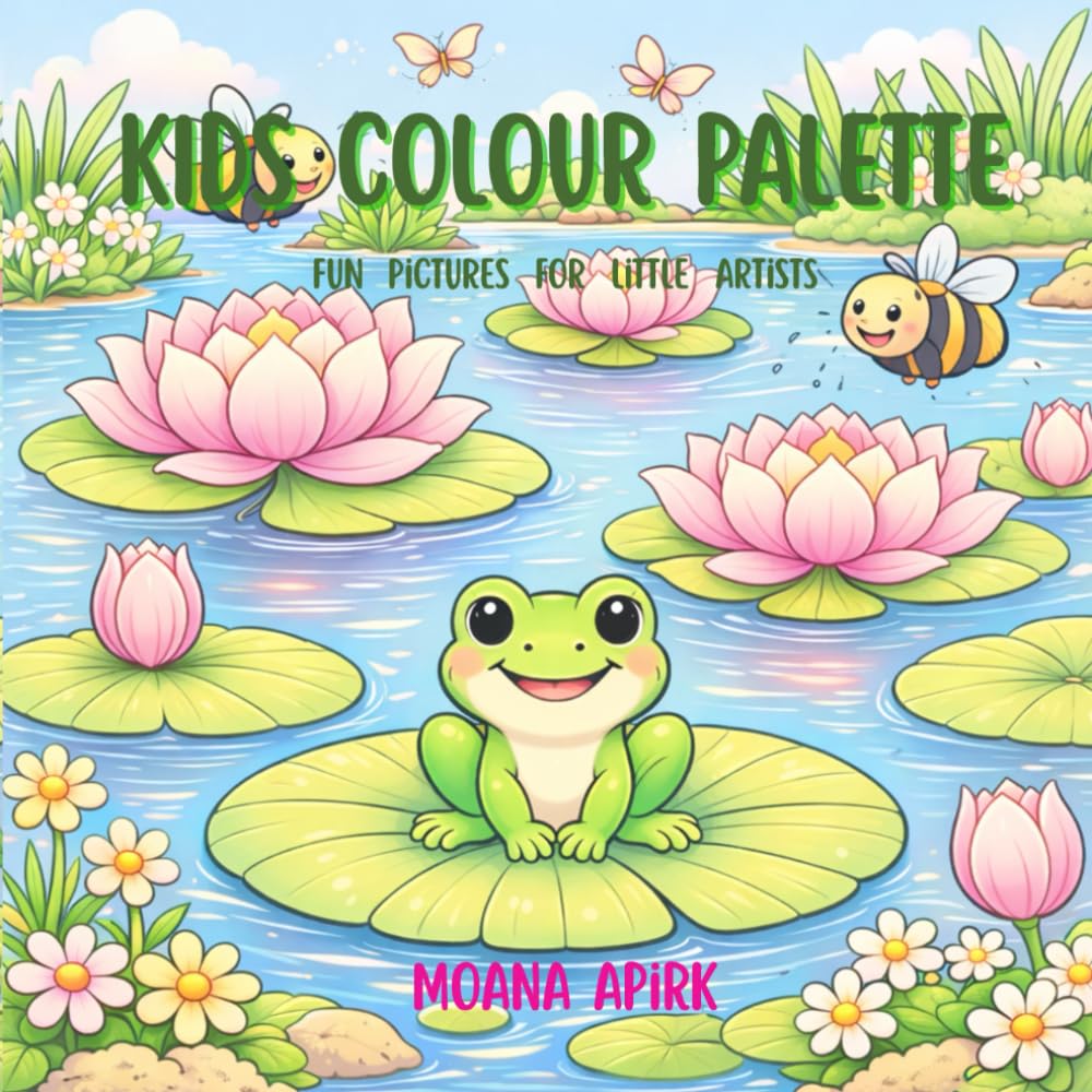 Kids colour palette: fun picture for little artists