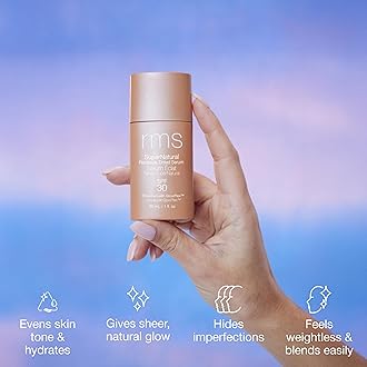 RMS Beauty Supernatural Radiance Serum SPF 30 - Lightweight Hydrating Facial Sunscreen with Antioxidants, Natural Glow Enhancer, Broad Spectrum UVA/UVB, 1 oz