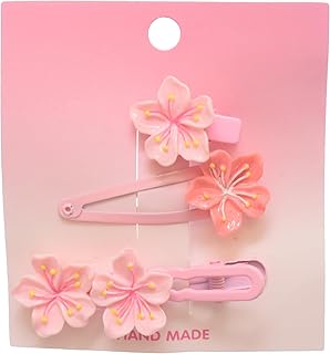 Daphane Flowers Hair Clips for Girls – Pink
