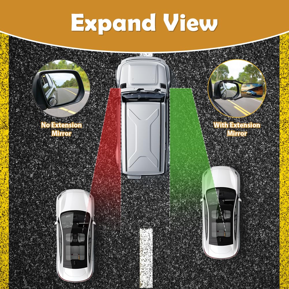 Rétroviseurs pour caravane, rétroviseurs universels pour voiture, extensions de rétroviseurs droites et gauches, rétroviseurs latéraux doubles pour voiture, rétroviseurs pour caravane et remorque