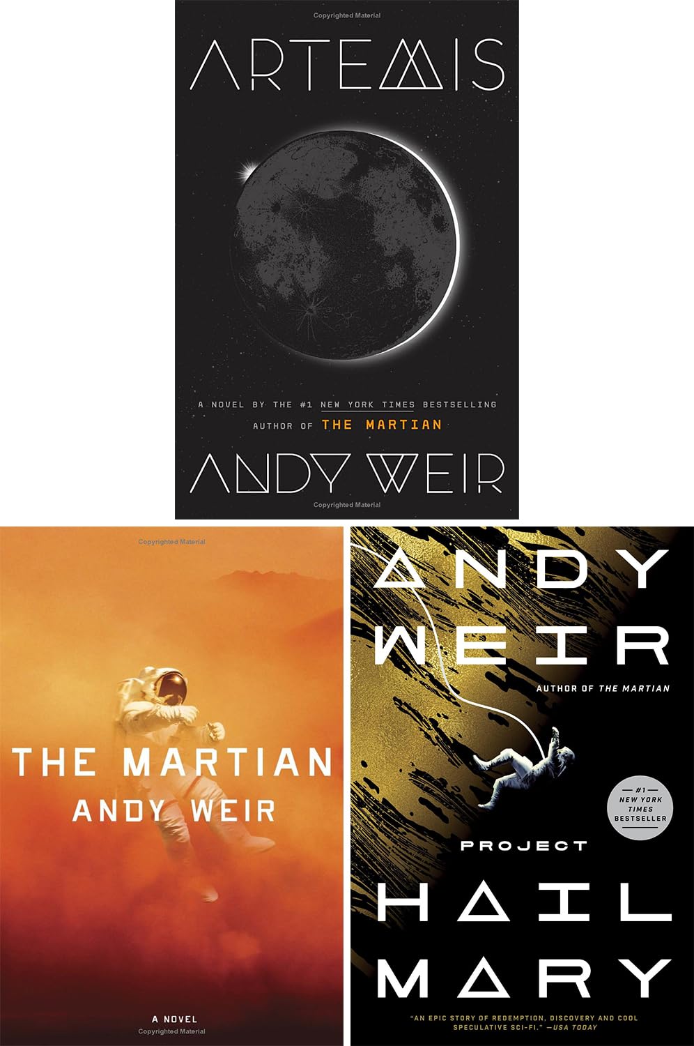 Andy Weir's 3-Book Collection Set (Project Hail Mary, Artemis, the Martian)      Paperback – January 1, 2022