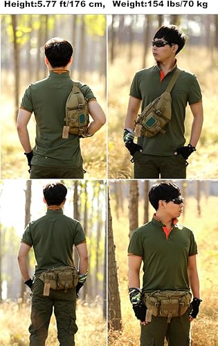 Miniatura 16 de ArcEnCiel resistente al agua Táctico Cinturón de cadera Cintura Pack Bolsa Fanny Militar Packs Bolsa para senderismo escalada al aire libre Bumbag