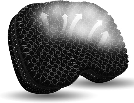 NEW-Vi Anti-Slip Kayak Seat Cushion - Waterproof Thicken Gel Boat Kayak Canoe Rowing Stadium Pad for Sit in Kayak Chair Kayak Accessories Equipment Gear for Fishing Kayak,Black