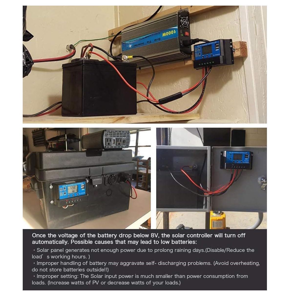 12 V/24 V, pannello solare smart, regolatore di carica PWM, regolatore solare con display LCD e 5 V, doppia port USB, protezione da sovracorrente, na baterię fotowoltaiczną (10 A)