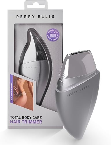 Perry Ellis Elegant Leaf - Cortadora de bolsillo para el cuidado del cuerpo, cortadora de pelo eléctrica inalámbrica para mujeres, doble acción de