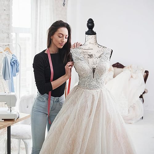 Miniatura 6 de Forma de vestido de torso de maniquí de costura, cuerpo de maniquí femenino con soporte de base de trípode, forma de espuma ajustable para ropa de