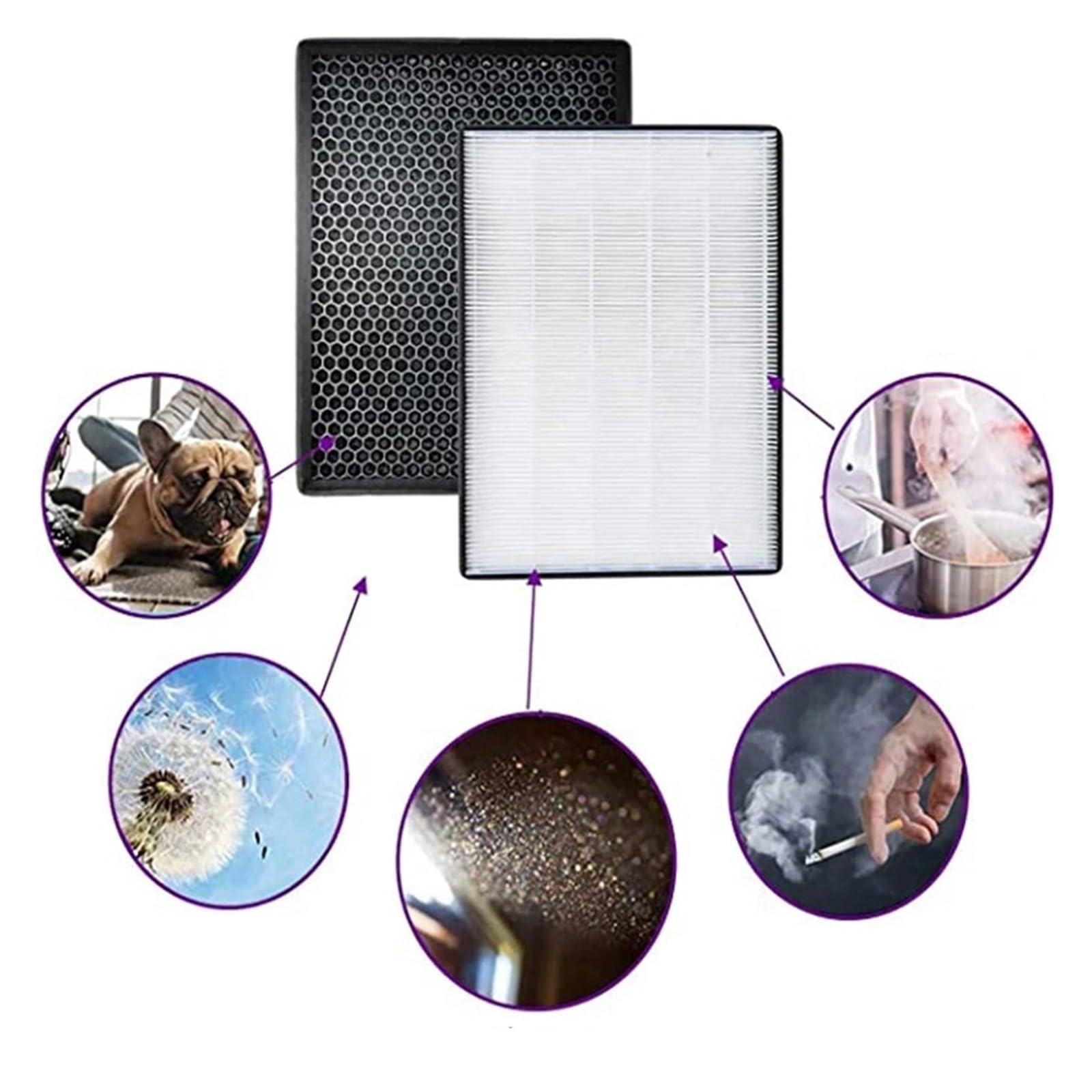 Y Filtro, Compatible Con Panasonic, 55C F-PXH55C F-VXH50C-VXH50R-ZXHP55C-VXK40C-41C4VX-VC50XJ-W-VXJ50 Componente De Filtración De Aire(2pcs)