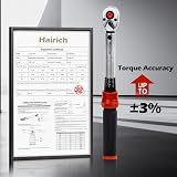 Hairich Lot de 3 clés dynamométriques - 1/4" + 3/8" + 1/2" - 3-25 Nm, 5-60 Nm, 20-230 Nm - Précision ± 3 % - Tête à cliquet à 72 dents - Clé dynamométrique professionnelle pour vélo, voiture et moto - 8