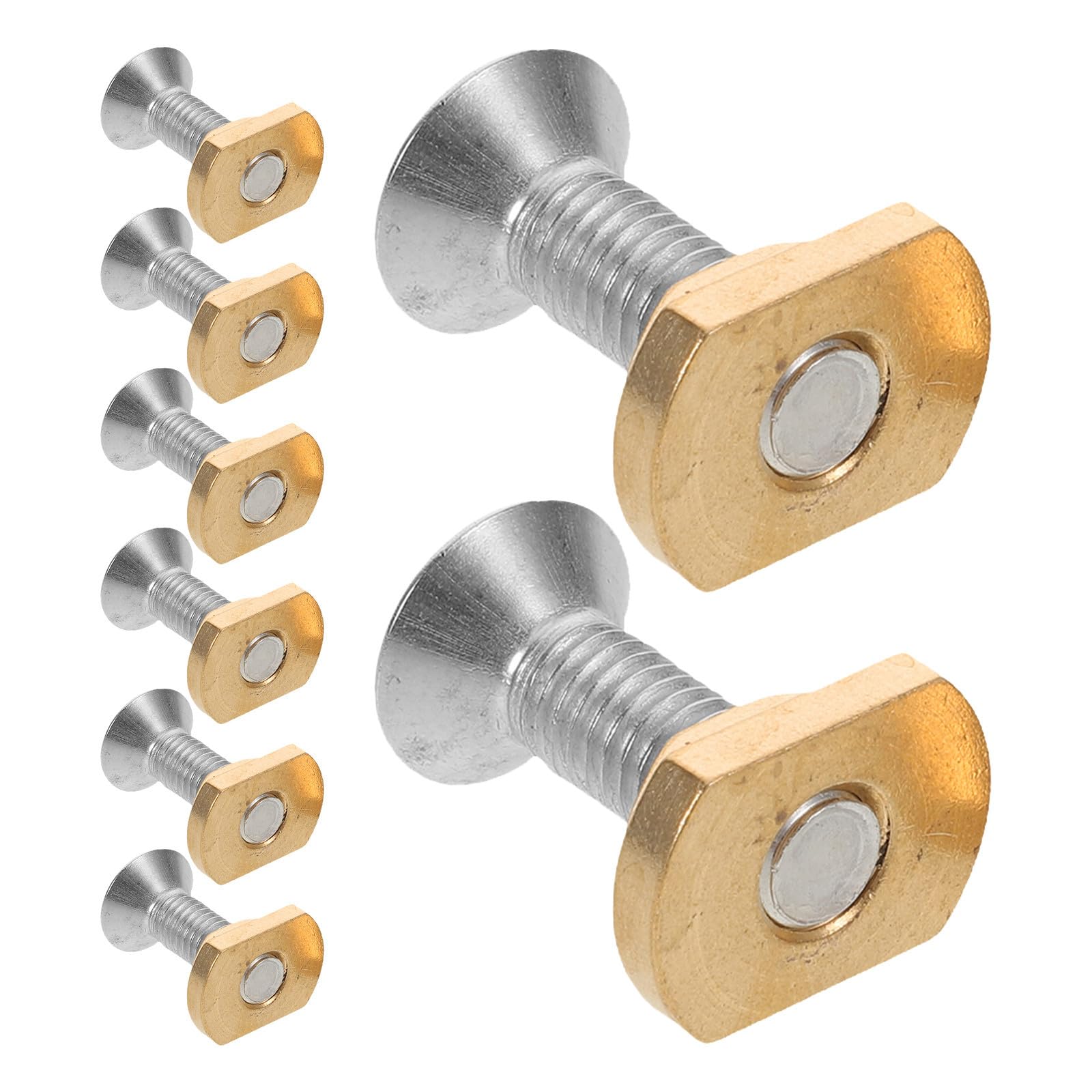 JOINPAYA Hydrofoil Hexagonal Shape T-nuts Brass with M8 Screws 8pcs Mounting Stainless Steel Washers Included for Wing Foil Board and Foil Board Hardware for Water Sports Upgrade