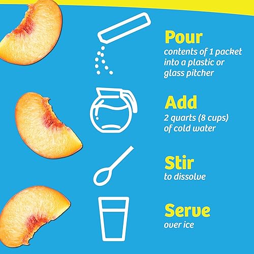 Vista 5 de Wyler's Light Paquetes de jarra, mezcla de bebida de agua, té helado de melocotón, 6 cajas (36 paquetes de jarra)