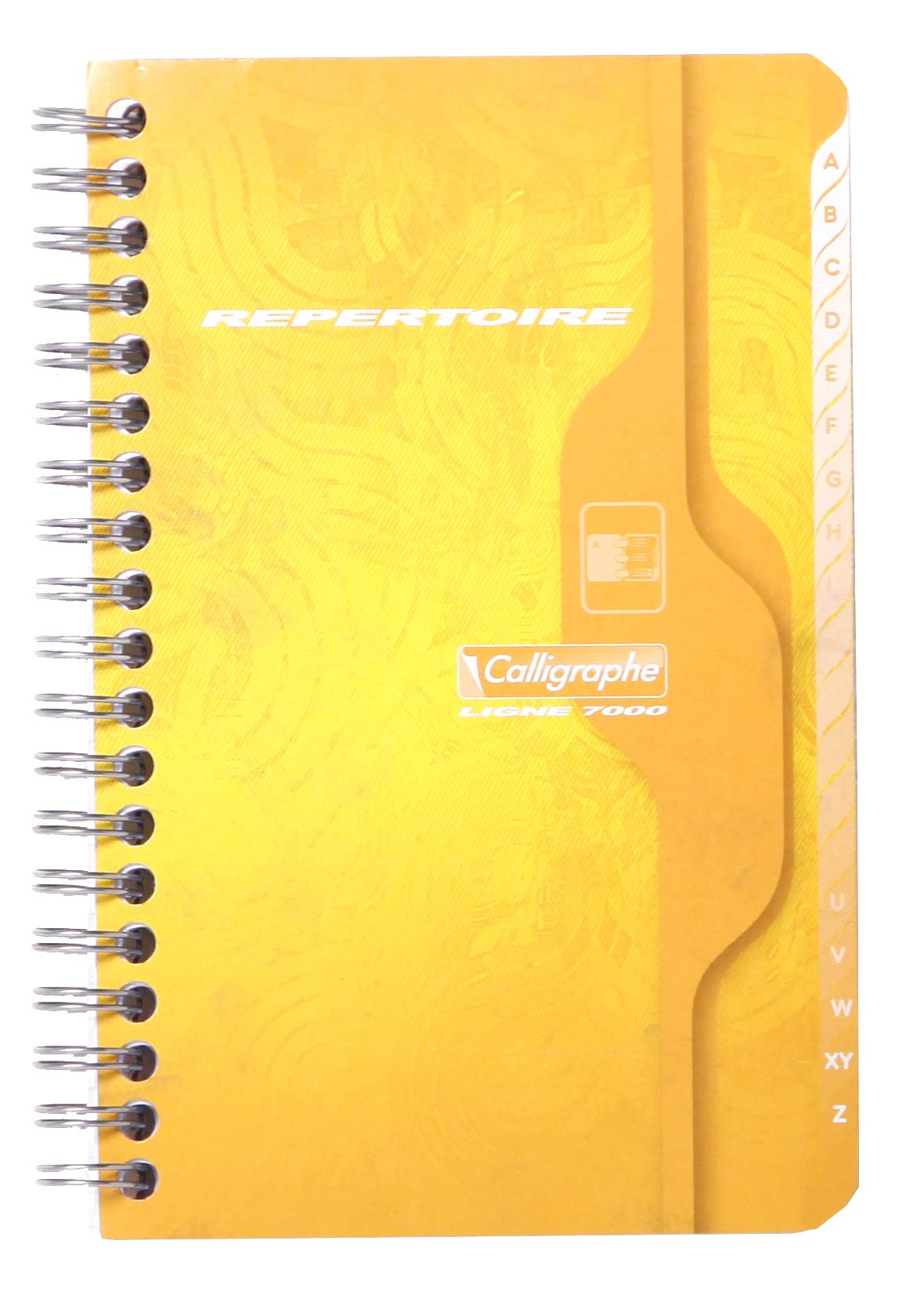 Calligraphe 241C Set of 10 Spiral Indexes (Clairefontaine) 11x17cm - 100 Small Squares Pages - 70g White Paper - Recycled Varnished Card Cover - Random Colours