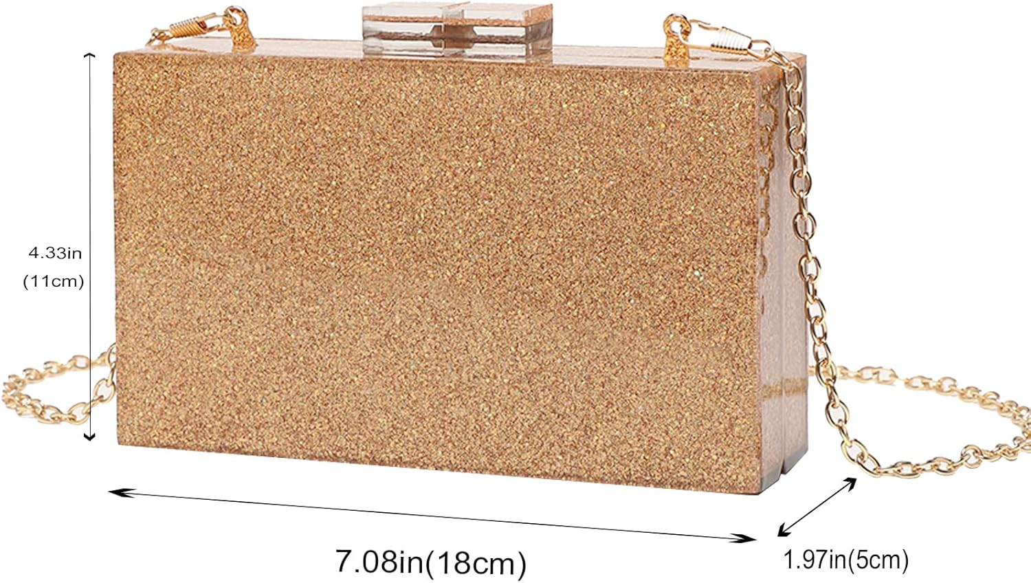 LETODE Acrylic Clutch Bags Purse Perspex Bag Handbags for Women - Image 6