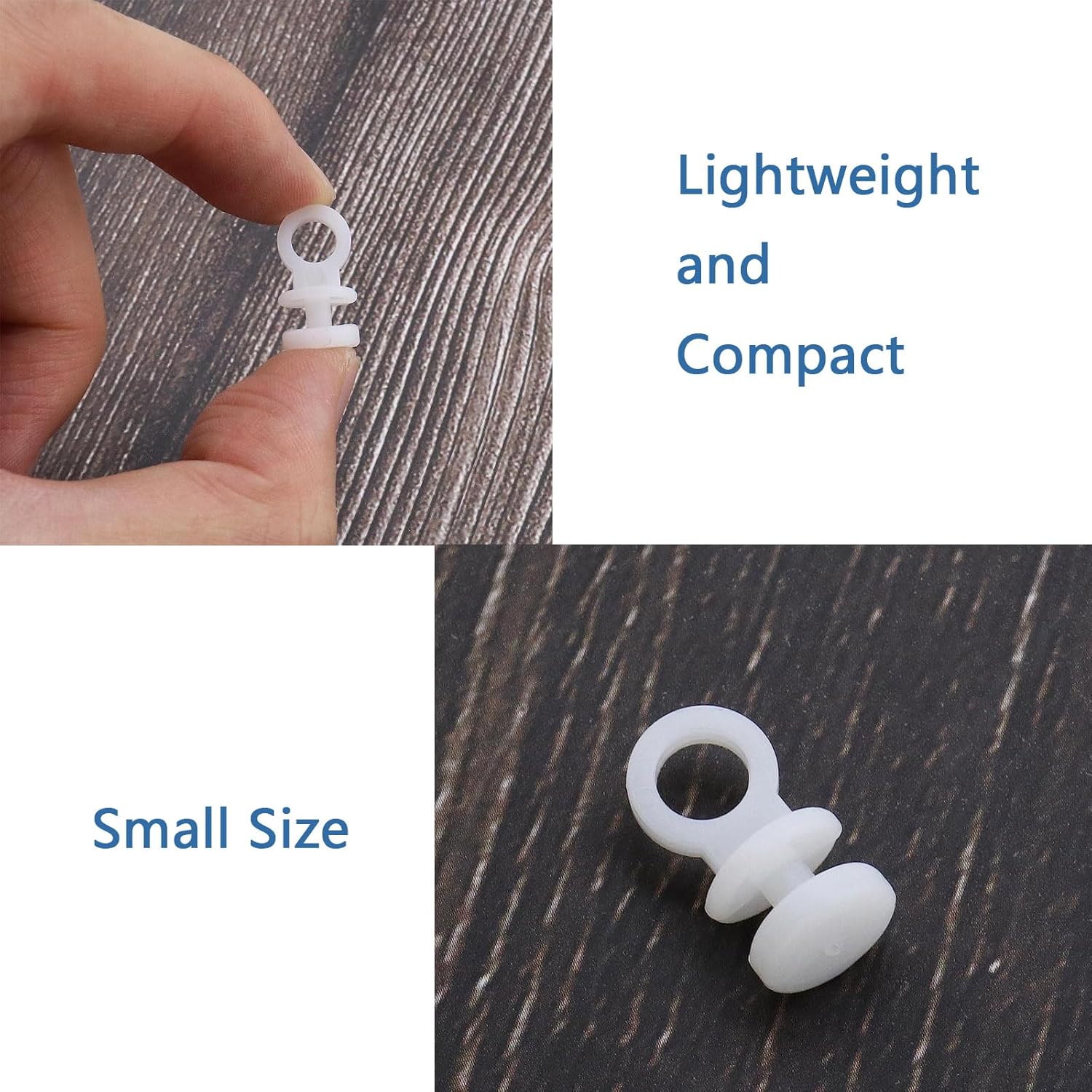 Curtain Rail Gliders: 100 PCS Plastic White Effortless Gliding Curtain Hooks for Window, Door & Bathroom Track