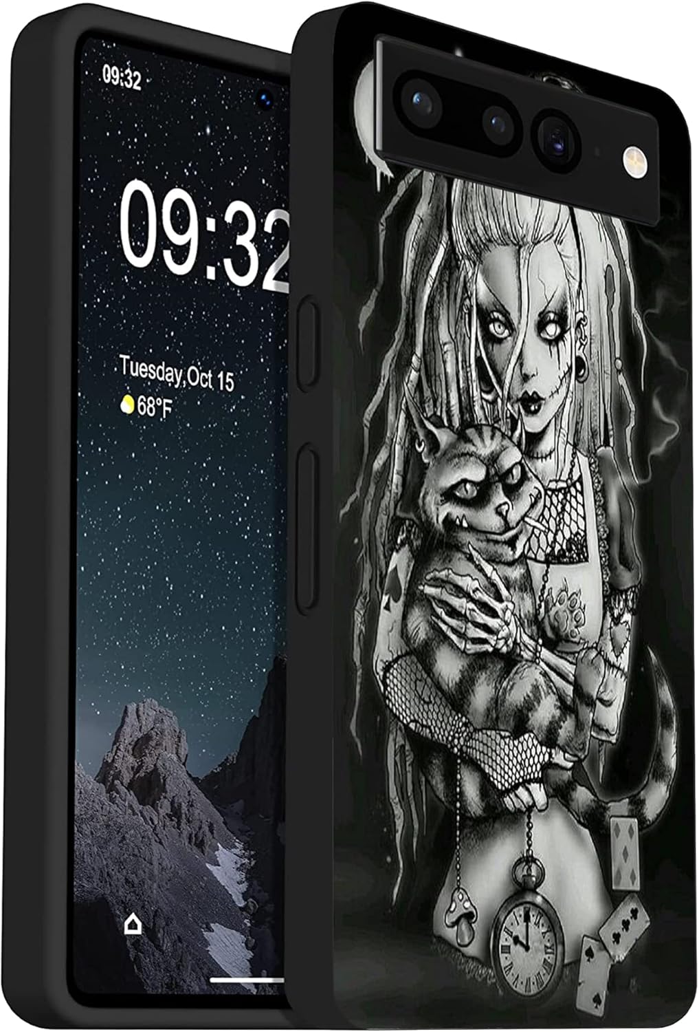 Compatible with Google Pixel 6 Pro Case, Dark Horror Alternative Alice Slim Fit Soft TPU Shockproof Protective Cover Case Gift for Women Girl Alternative Alice Google Pixel 6 Pro (6.67 inch)