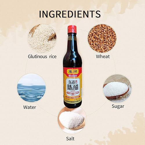 Miniatura 6 de Vinagre negro Shanxi, vinagre maduro envejecido, cereales tradicionales chinos fermentación Xiangcu negro, 14.8 oz /14.2 fl oz