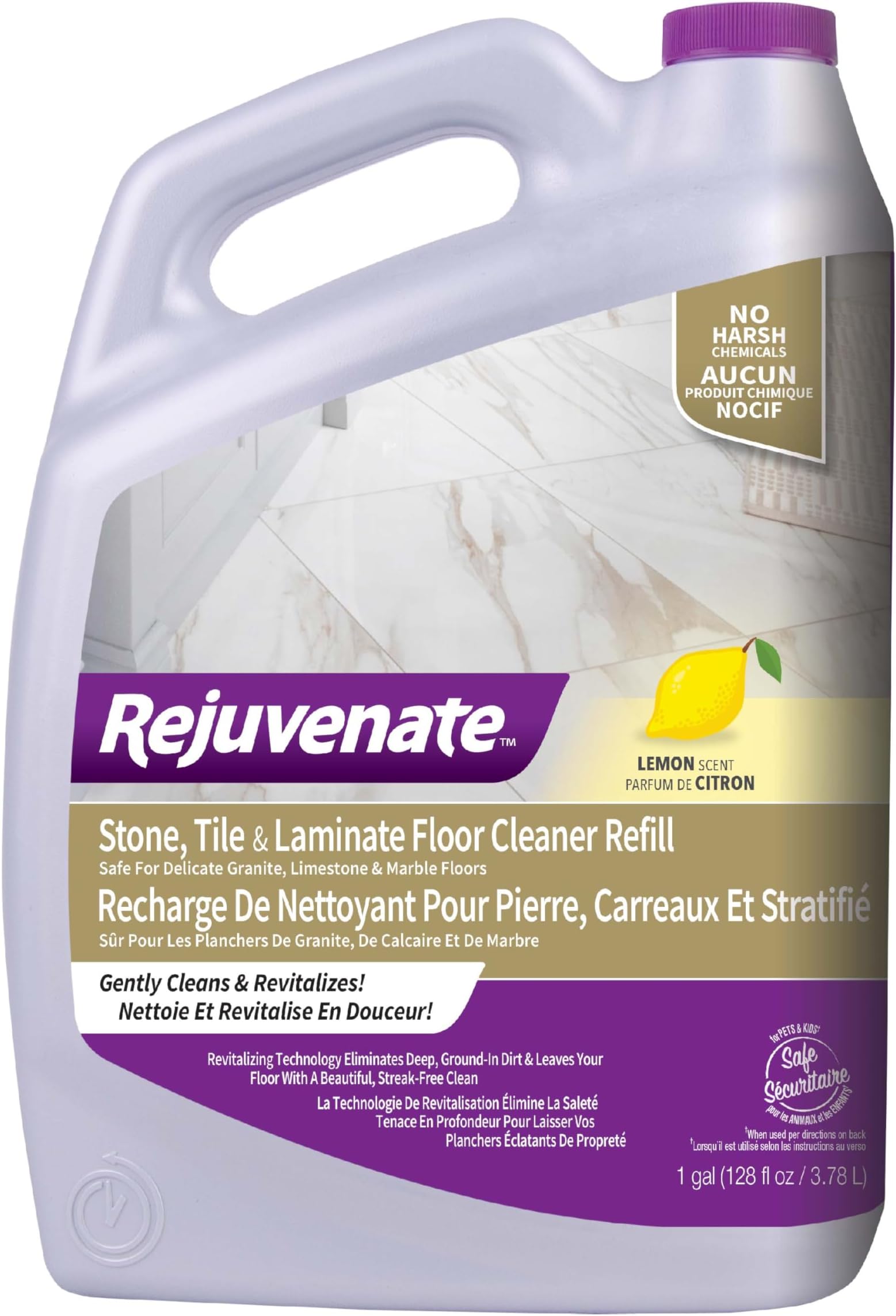 Stone, Tile & Laminate Floor Cleaner Gently Cleans And Revitalizes Delicate Granite, Limestone And Marble Floors, 1 Gallon