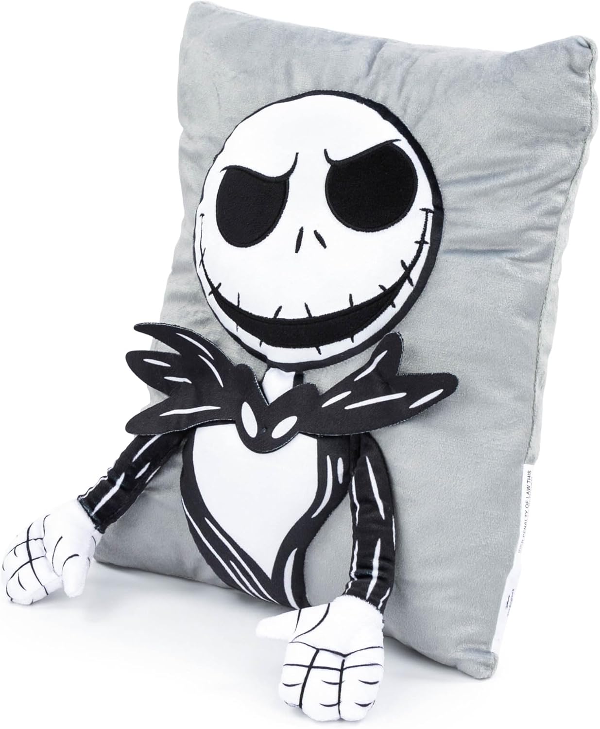 Jay Franco Disney Nightmare Before Christmas Jack 3D Snuggle Plush Pillow - Super Soft Skeleton Pillow - Measures 15 Inches - Image 3