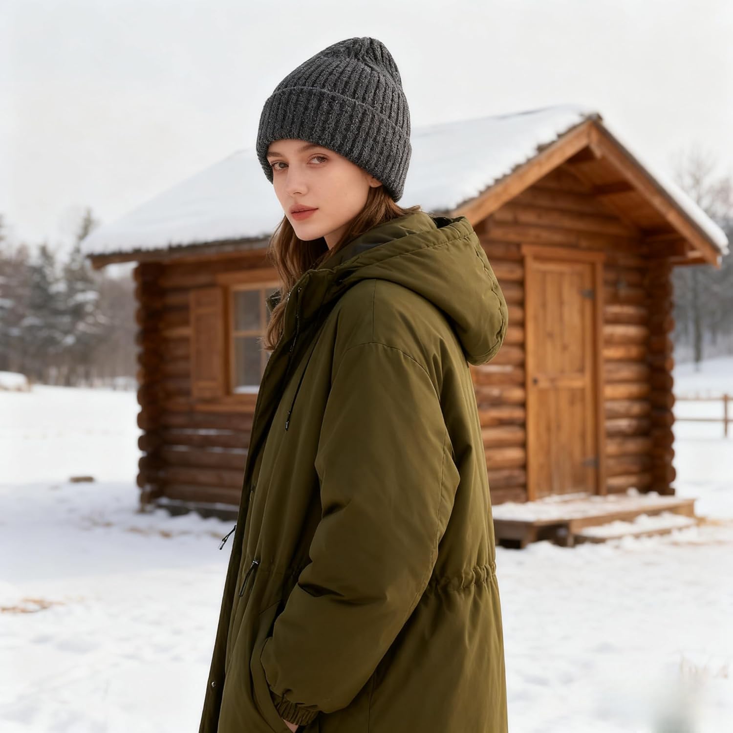 Yookat Beanie Hats Fleece Lined Knit Hat Winter Hats Unisex Thick Warm Lined Beanie for Cold Weather Skull Cap - Image 2