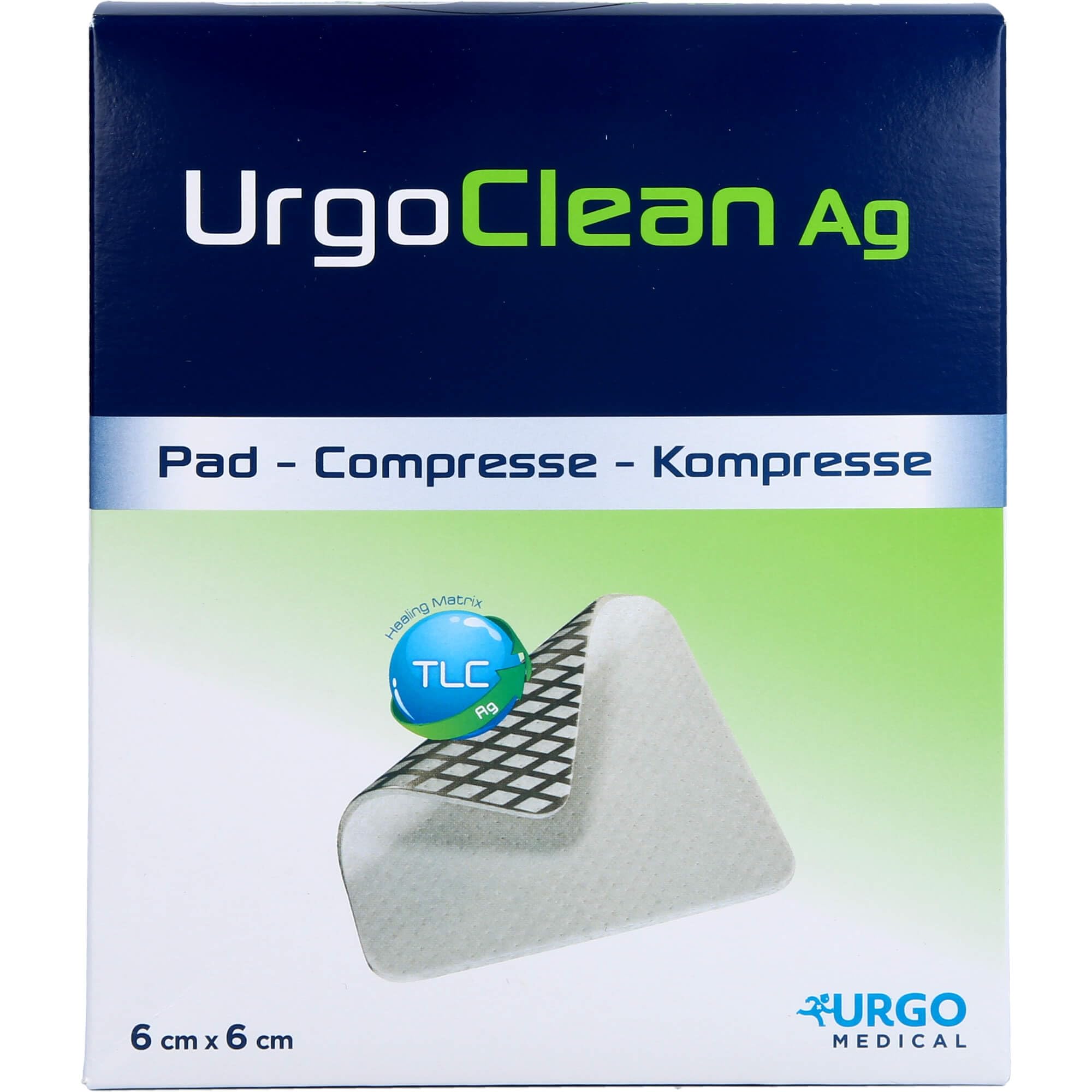 URGOCLEAN Ag Kompressen 6x6 cm steril 10 St