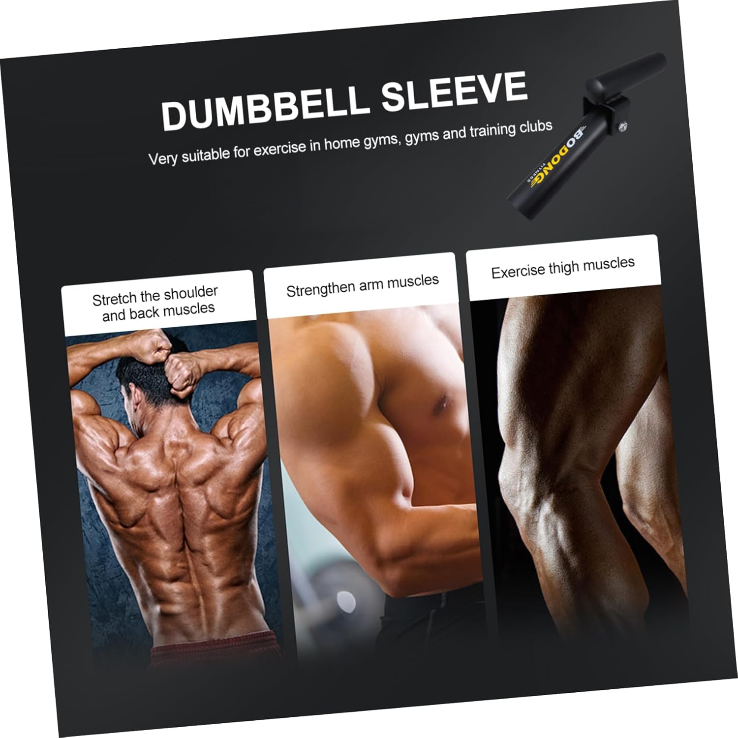 Mipcase 1Pc Barbell Attachment Sleeve for Back Pulling Exercises Durable Equipment for Home Workouts Easy to Install and Portable for Any Fitness Level