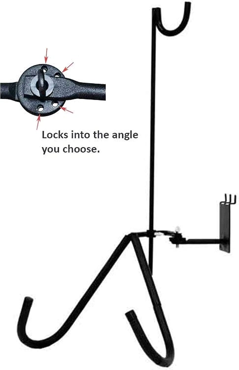 VICTORY DISPLAY & STORE FIXTURE MFG Padded Metal Adjustable Baritone Sax Holder, Attaches to Slatwall or Pegboard (Quantity 1) (1)