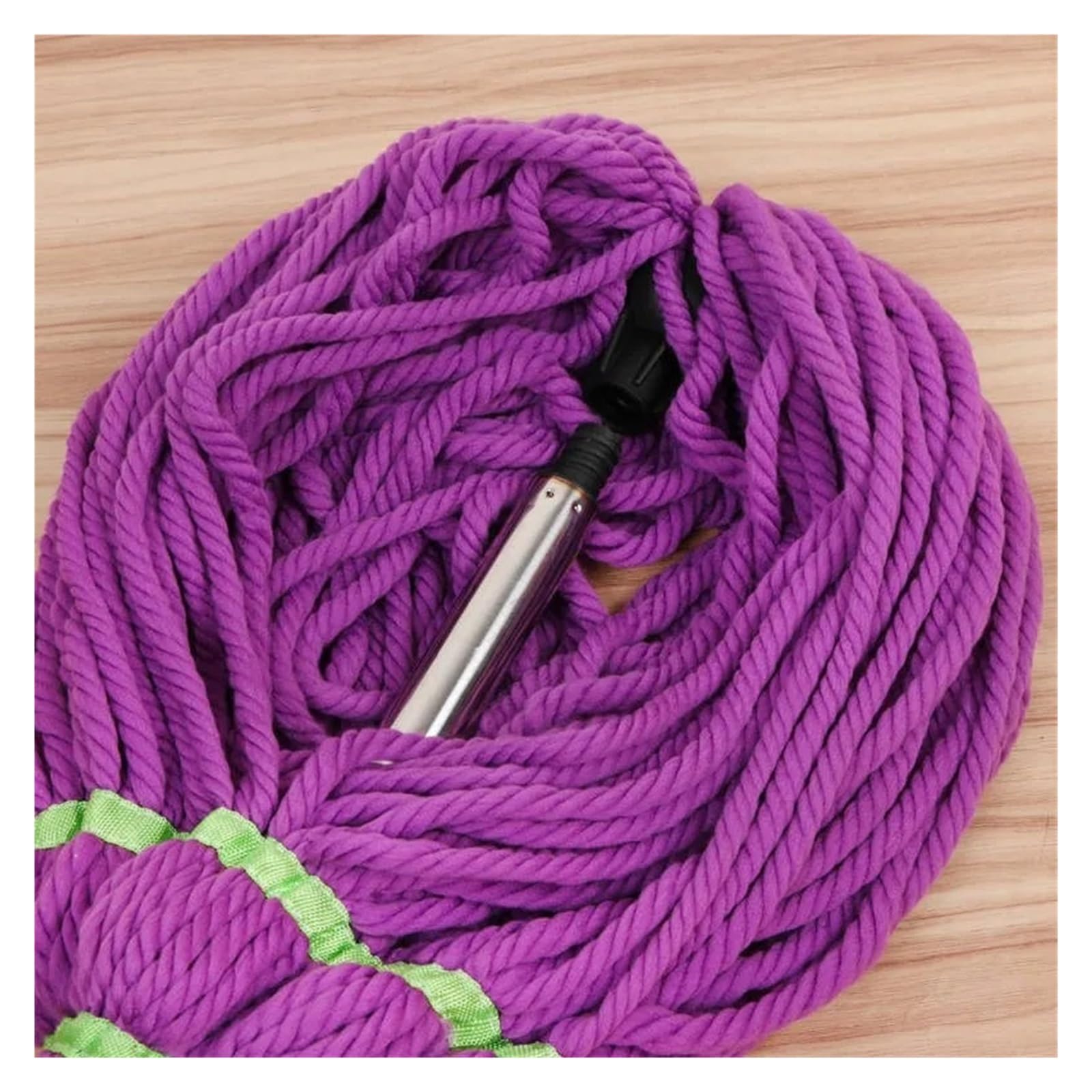 Trapeador giratorio fácil de escurrir automáticamente, trapeador exprimidor de microfibra, cabezal de trapeador de repuesto, trapeador seco y húmedo Compatible con limpieza de madera dura, azulejos y