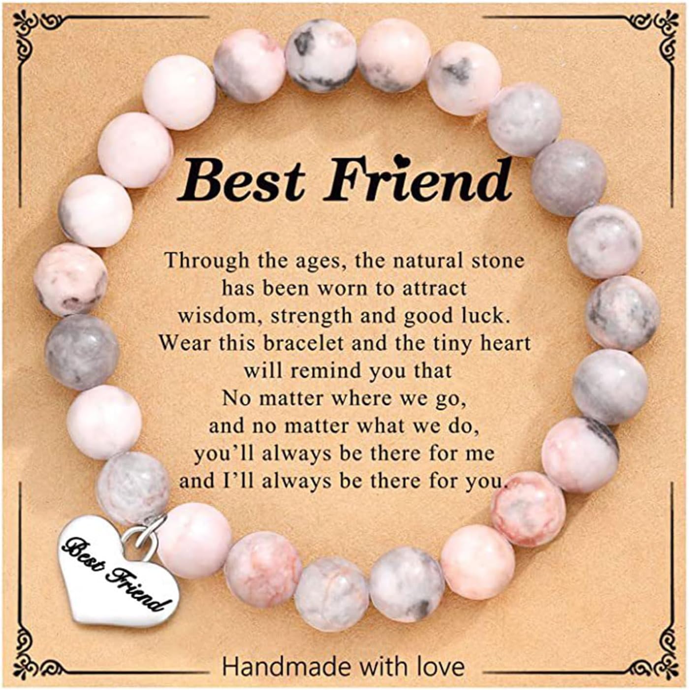 Long tiantian To My Sister Bracelet Natural Stone Bracelet Gift for Women To MY Big Sister Gifts Sister In Law Birthday Gifts for Sister Christmas Gifts