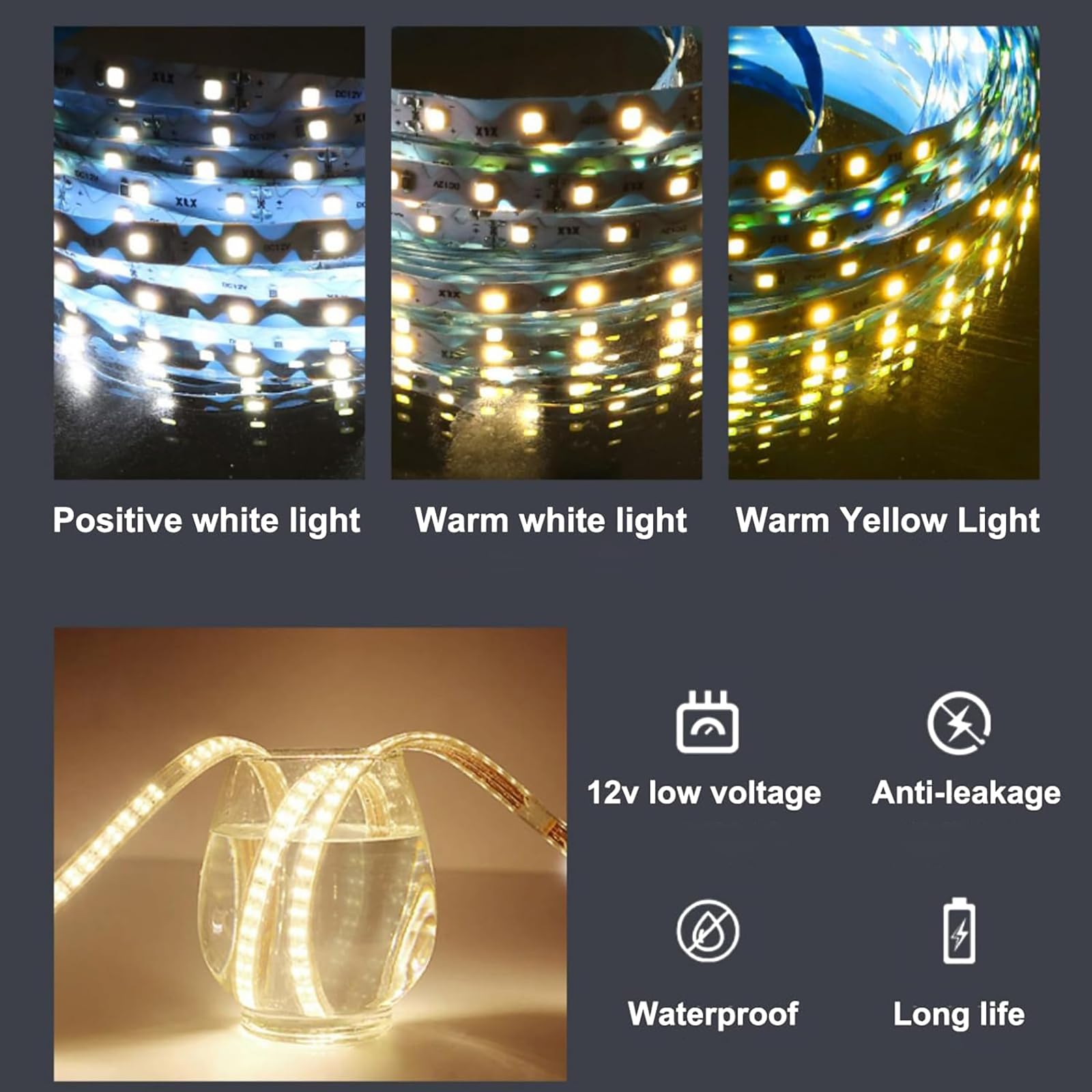 Specchio cosmetico semicircolare illuminato da parete, regolabile in 3 colori, per camera da letto e salone di bellezza, design elegante ad arco per capelli e trucco impeccabili
