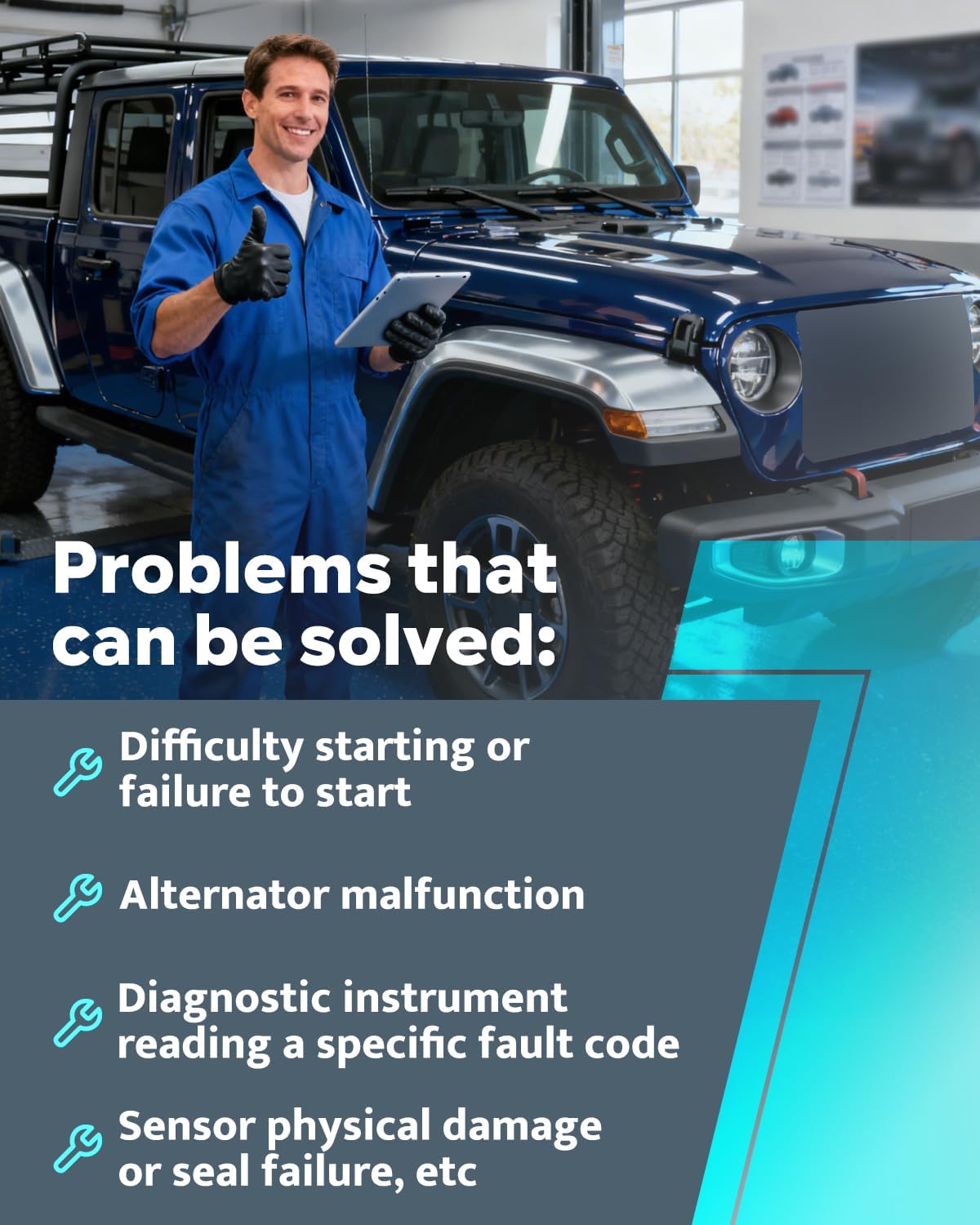 Battery Sensor Terminal Fit for Jeep Wrangler 2018-2025, Gladiator 2020-2025, Fit for Ram 1500 2019-2024, Replacement Part Number 68289207AA, 68289207AB, 68289207AC