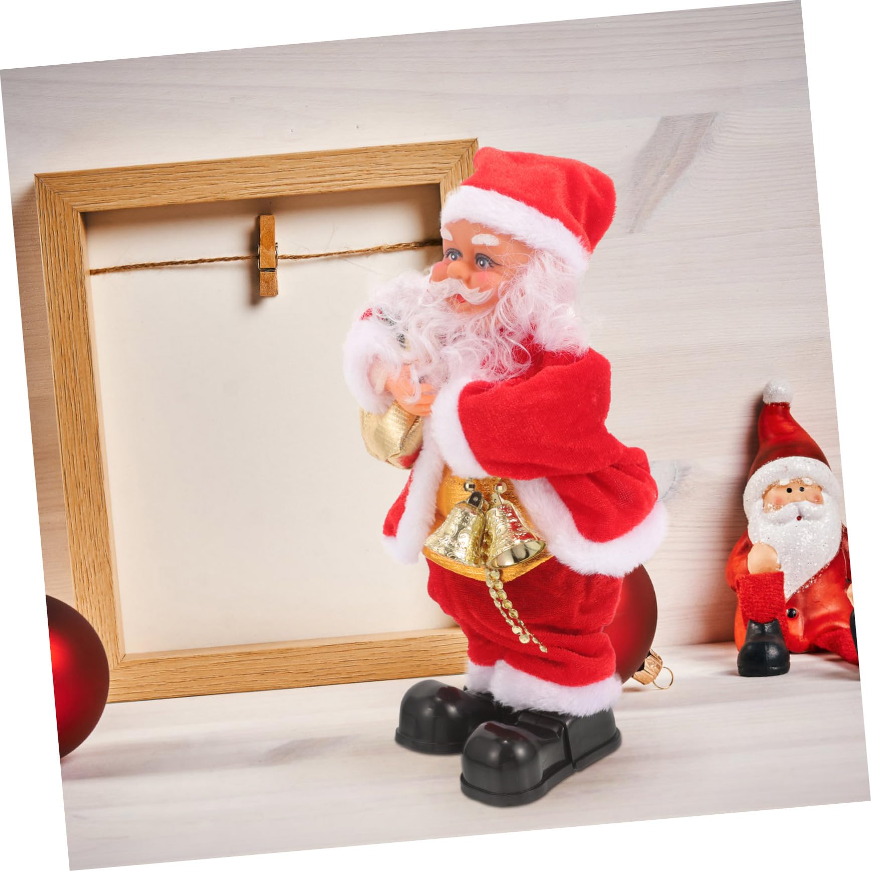 BESPORTBLE Papá Noel Musical para Navidad Juguete Delicado Accesorio Navideño Hogar Decoración de Escritorio sin Batería