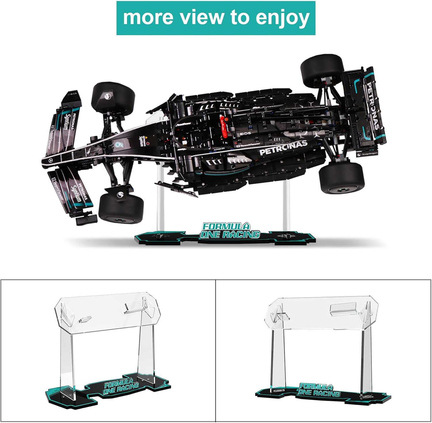 Acrylic Display Stand for Lego Technic Mercedes-AMG F1 W14 E Performance Race Car Building Set (Stand Only, No Model), Display Bracket for Lego 42171 Race Car Model