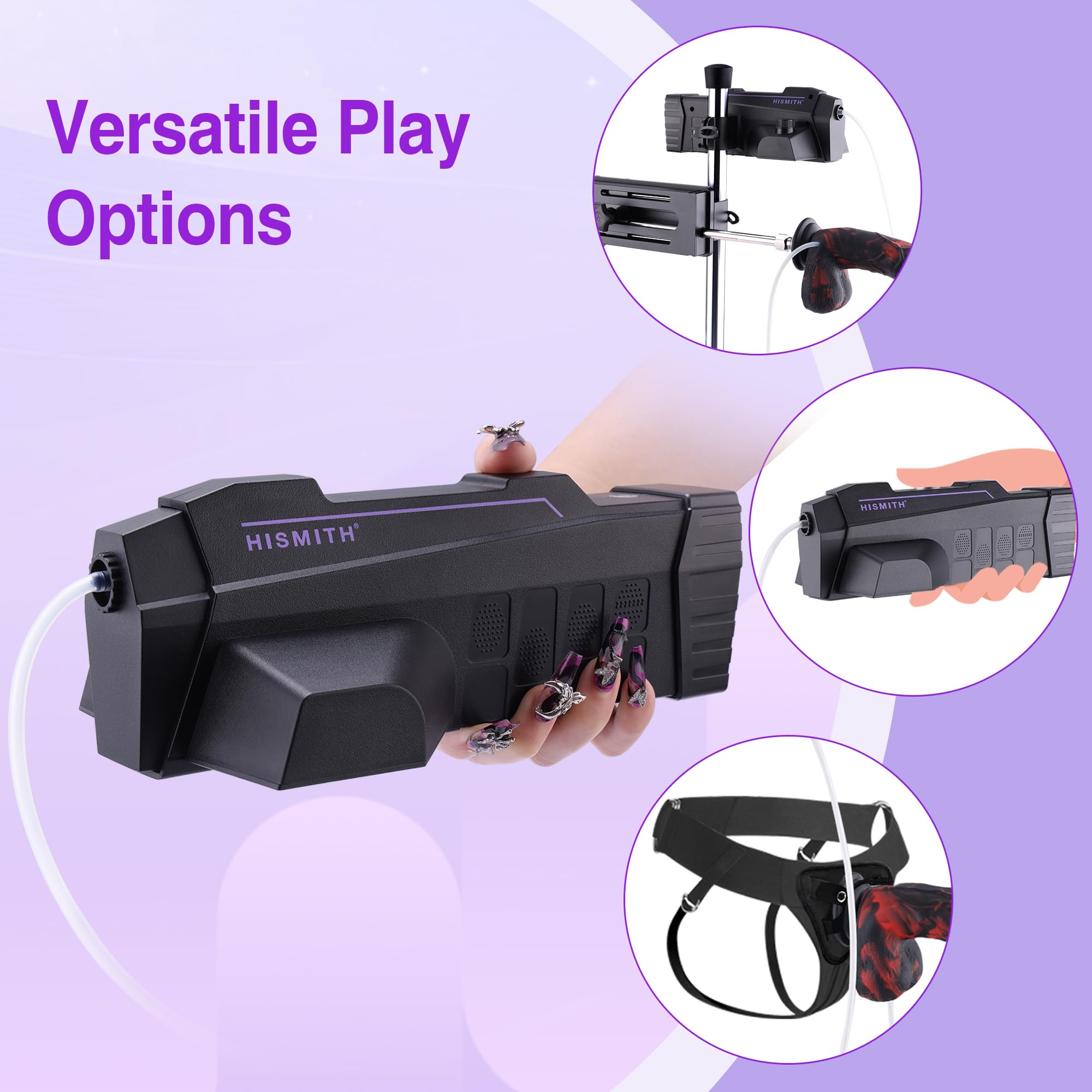 Hismith Automatic Lube Launcher with App and Remote Control, Lubricant Applicator Compatible with Sex Machines for Continuous Smooth Lubrication with 200ml Reservoir