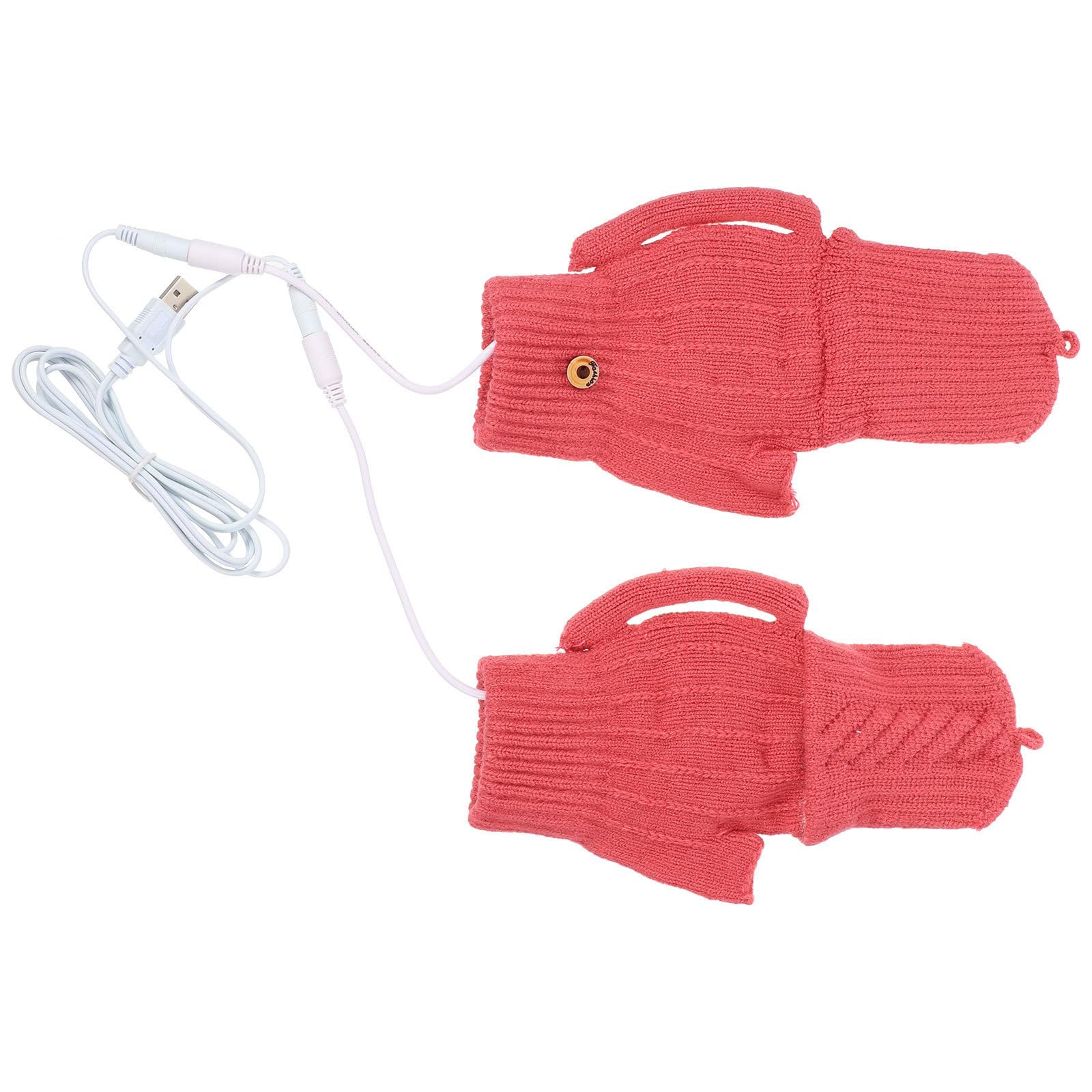 Didiseaon 4 Juegos Guantes Calefactables USB para Mujer y Ciclistas, 5v,