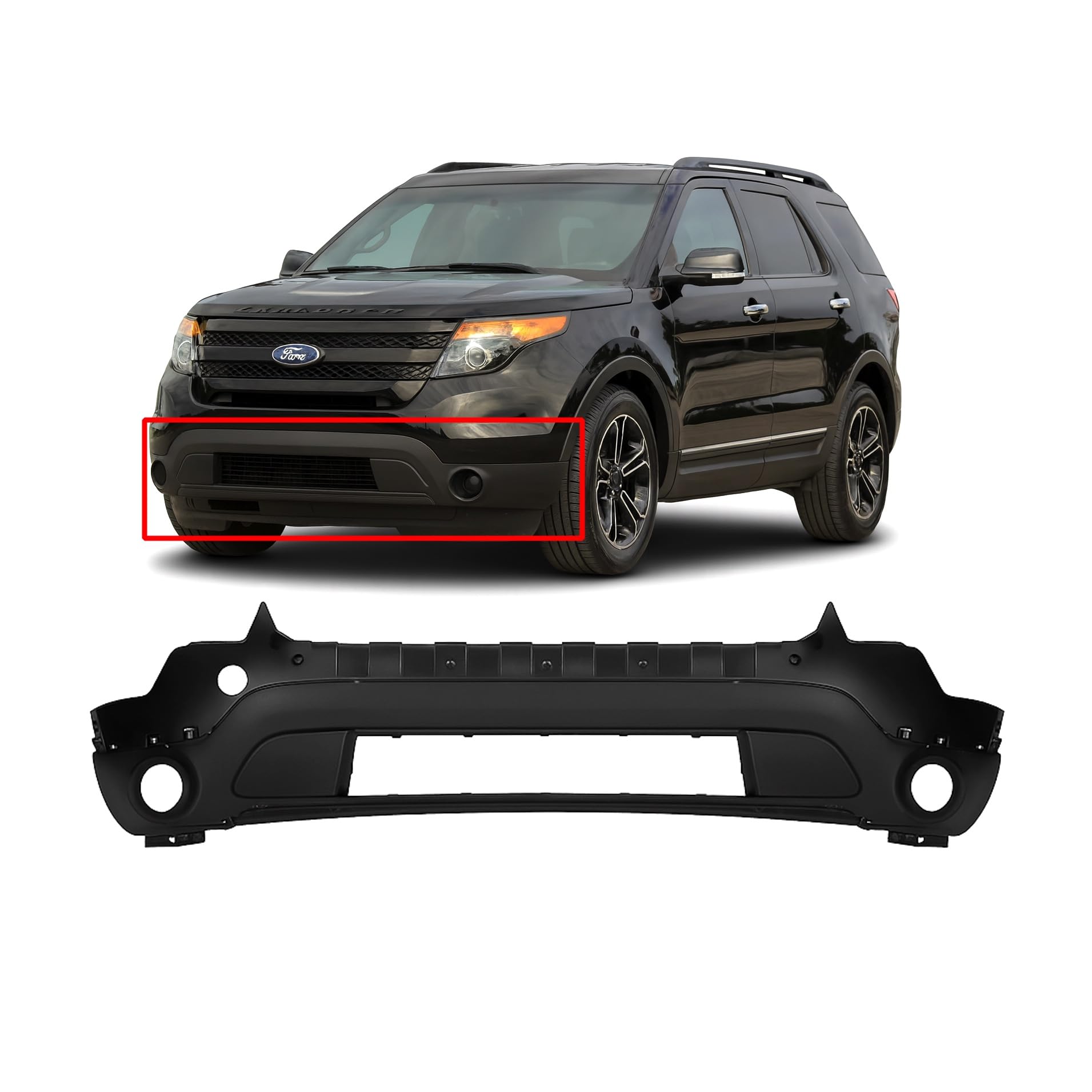 FitParts Compatible with Ford Explorer 2011-2015 Front Bumper
